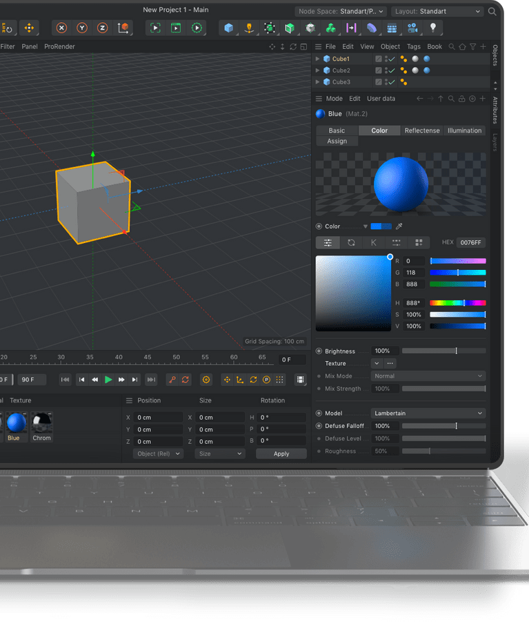 cinema 4d user interface